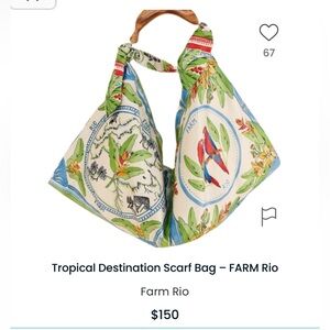 FARM Rio Colorful Tropical Scarf Bag